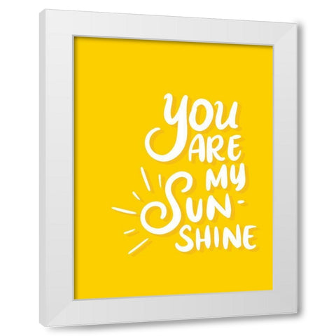 Sunshine White Modern Wood Framed Art Print by Batista, Dee