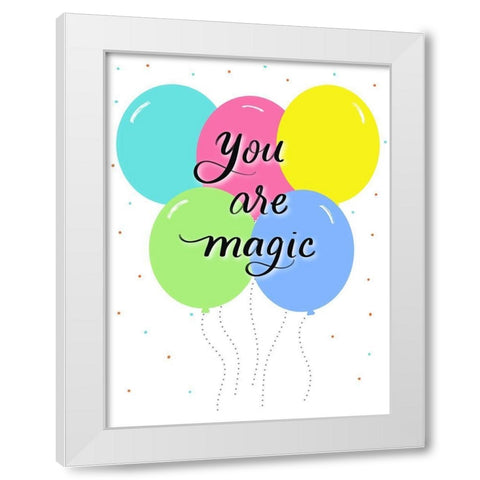 Magic White Modern Wood Framed Art Print by Batista, Dee