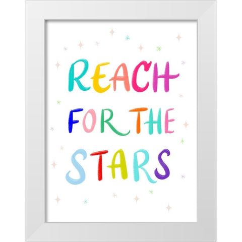 Stars White Modern Wood Framed Art Print by Batista, Dee