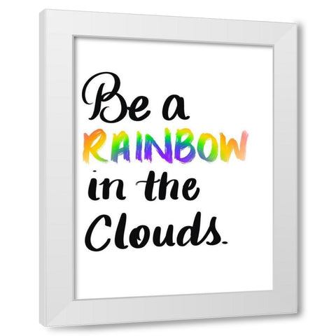 Rainbow White Modern Wood Framed Art Print by Batista, Dee