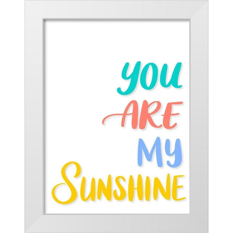 My Sunshine White Modern Wood Framed Art Print by Batista, Dee