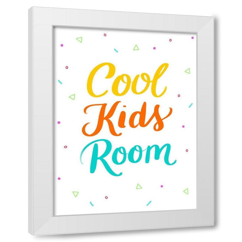 Cool White Modern Wood Framed Art Print by Batista, Dee