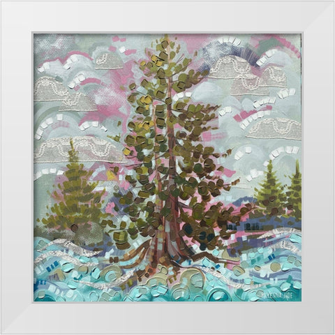 Mama Cedar White Modern Wood Framed Art Print by Ihde, McKenna