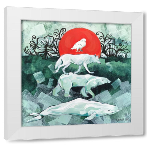 Totem White Modern Wood Framed Art Print by Ihde, McKenna