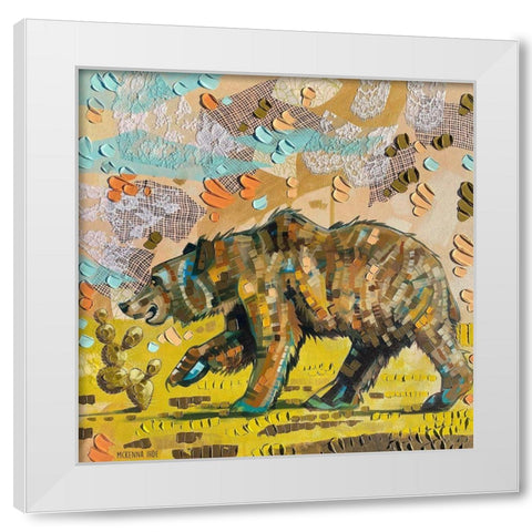 Poke the Bear White Modern Wood Framed Art Print by Ihde, McKenna