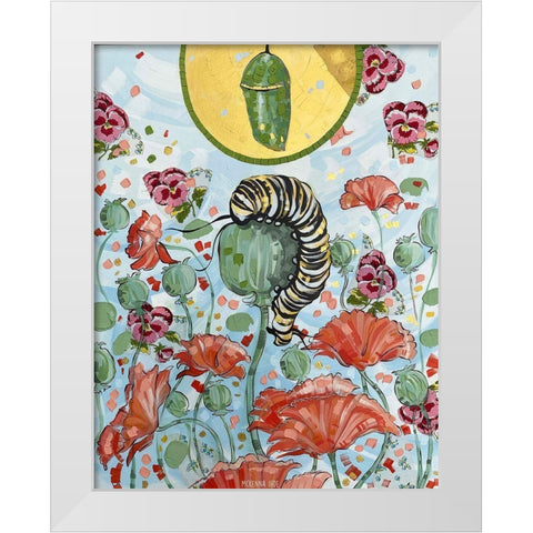 Evolve White Modern Wood Framed Art Print by Ihde, McKenna