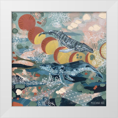 Synchronicity White Modern Wood Framed Art Print by Ihde, McKenna