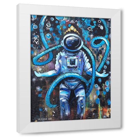 Moonman White Modern Wood Framed Art Print by Ihde, McKenna