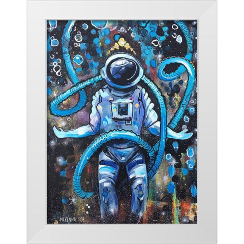 Moonman White Modern Wood Framed Art Print by Ihde, McKenna