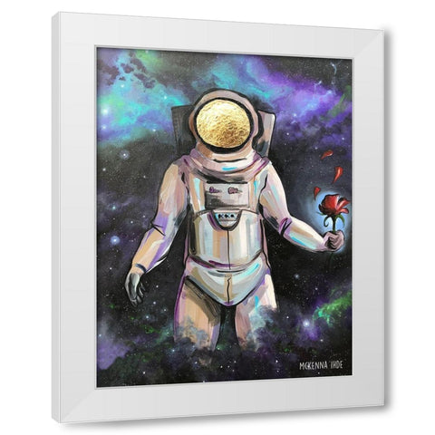 Moonman II White Modern Wood Framed Art Print by Ihde, McKenna