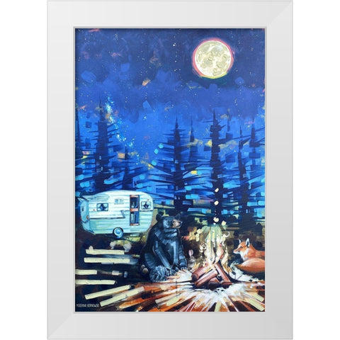 Critter Conference White Modern Wood Framed Art Print by Ihde, McKenna