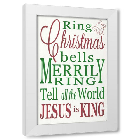 Jesus is King White Modern Wood Framed Art Print by Words for the Soul