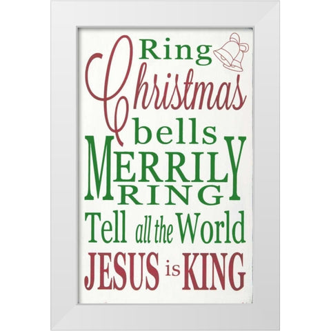 Jesus is King White Modern Wood Framed Art Print by Words for the Soul
