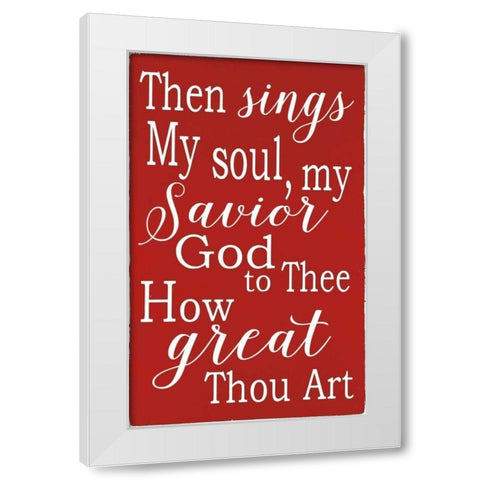 How Great Thou Are White Modern Wood Framed Art Print by Words for the Soul