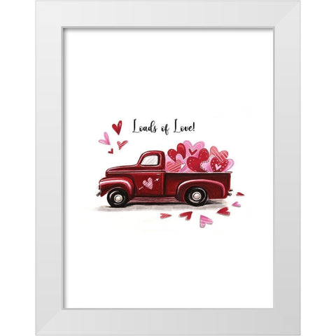 Loads of Love White Modern Wood Framed Art Print by Tyndall, Elizabeth