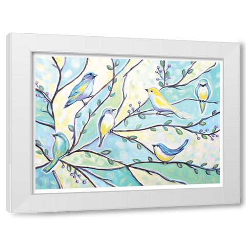 Finding All the Pieces White Modern Wood Framed Art Print by Tyndall, Elizabeth