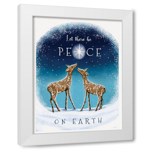 Let There Be Peace White Modern Wood Framed Art Print by Tyndall, Elizabeth