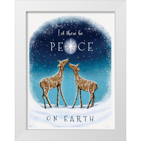 Let There Be Peace White Modern Wood Framed Art Print by Tyndall, Elizabeth