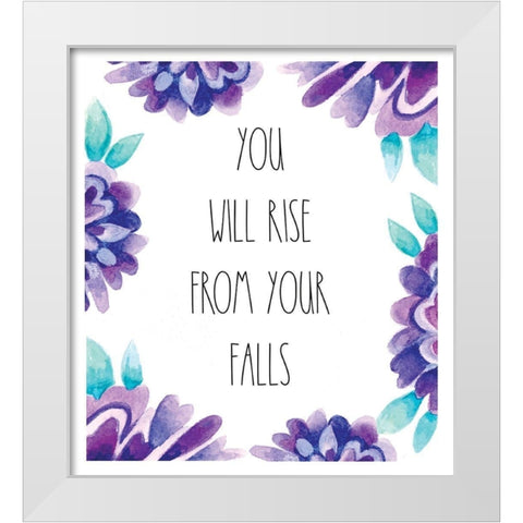 You Will Rise White Modern Wood Framed Art Print by Tyndall, Elizabeth