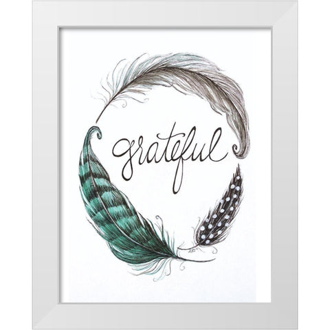 Grateful White Modern Wood Framed Art Print by Tyndall, Elizabeth