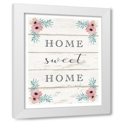 Home Sweet Home White Modern Wood Framed Art Print by Tyndall, Elizabeth