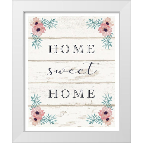 Home Sweet Home White Modern Wood Framed Art Print by Tyndall, Elizabeth