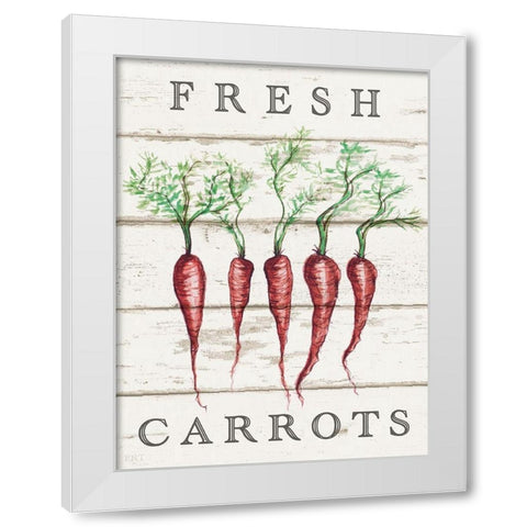 Fresh Carrots White Modern Wood Framed Art Print by Tyndall, Elizabeth