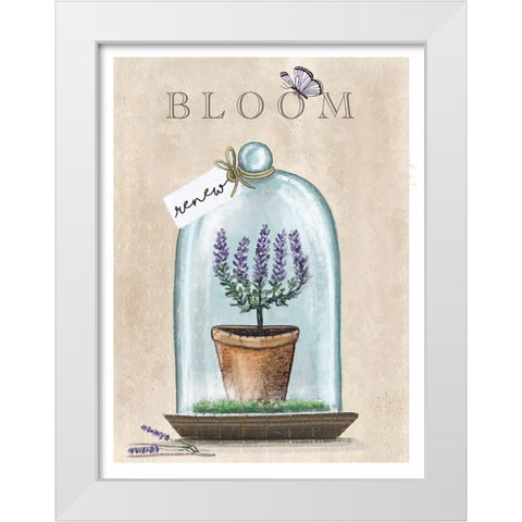 Bloom Terrarium White Modern Wood Framed Art Print by Tyndall, Elizabeth