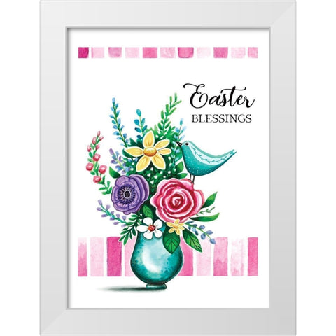 Easter Blessings White Modern Wood Framed Art Print by Tyndall, Elizabeth