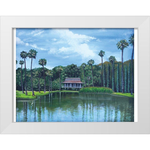 A Slice of Paradise White Modern Wood Framed Art Print by Tyndall, Elizabeth