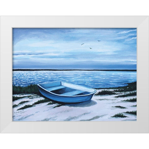 Take Me There White Modern Wood Framed Art Print by Tyndall, Elizabeth