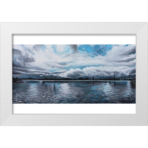 Panoramic Painting White Modern Wood Framed Art Print by Tyndall, Elizabeth