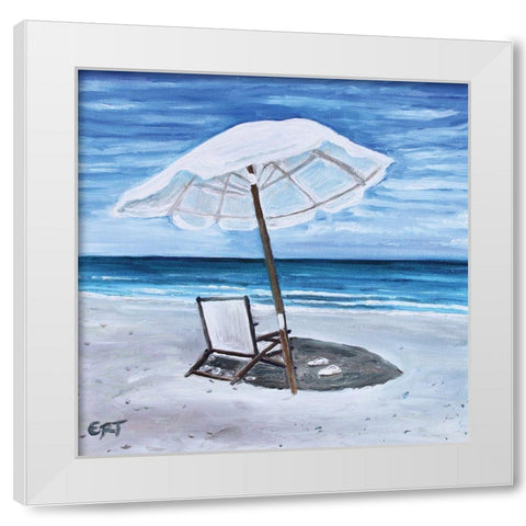 Under the Umbrella White Modern Wood Framed Art Print by Tyndall, Elizabeth