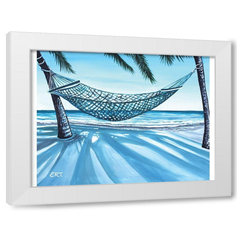 Sand and Shadows White Modern Wood Framed Art Print by Tyndall, Elizabeth