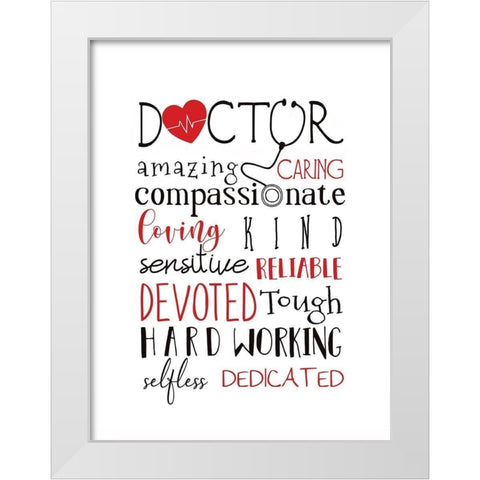 Art Doctor White Modern Wood Framed Art Print by Tyndall, Elizabeth