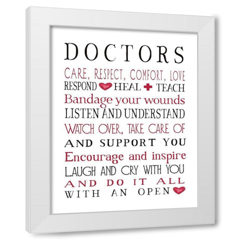 Art Doctor II White Modern Wood Framed Art Print by Tyndall, Elizabeth