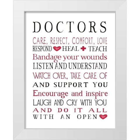 Art Doctor II White Modern Wood Framed Art Print by Tyndall, Elizabeth