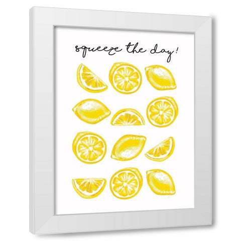 Squeeze the Day White Modern Wood Framed Art Print by Tyndall, Elizabeth