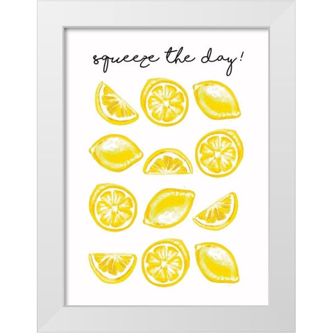 Squeeze the Day White Modern Wood Framed Art Print by Tyndall, Elizabeth