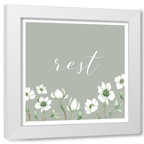 Rest White Modern Wood Framed Art Print by Tyndall, Elizabeth