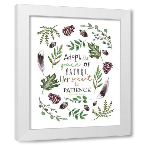 Patience White Modern Wood Framed Art Print by Tyndall, Elizabeth