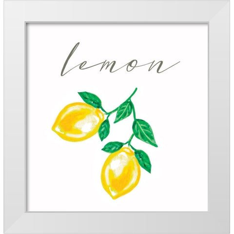 Lemon White Modern Wood Framed Art Print by Tyndall, Elizabeth