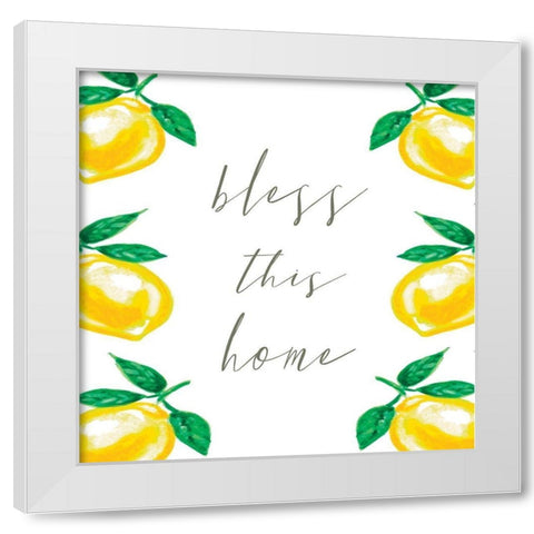 Bless This Home White Modern Wood Framed Art Print by Tyndall, Elizabeth