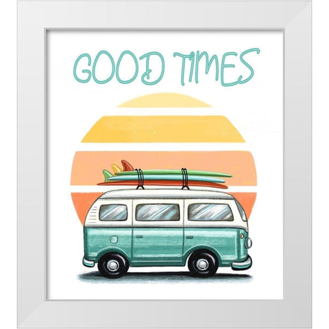 Good Times White Modern Wood Framed Art Print by Tyndall, Elizabeth