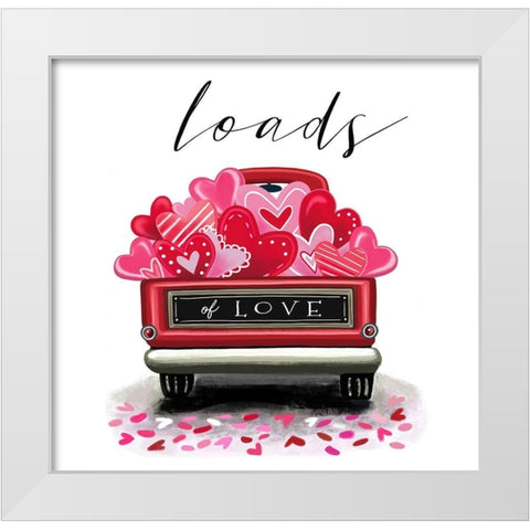 Loads of Love White Modern Wood Framed Art Print by Tyndall, Elizabeth