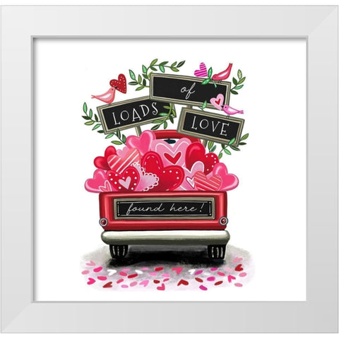 Loads of Love White Modern Wood Framed Art Print by Tyndall, Elizabeth