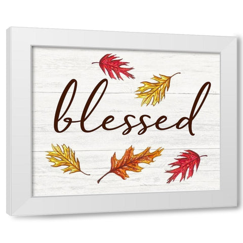 Blessed White Modern Wood Framed Art Print by Tyndall, Elizabeth