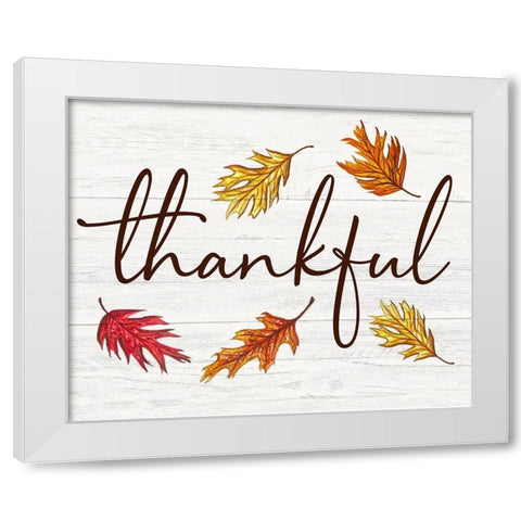 Thankful White Modern Wood Framed Art Print by Tyndall, Elizabeth