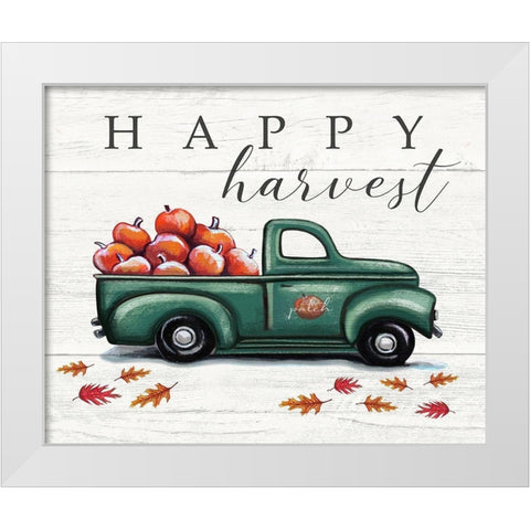 Happy Harvest White Modern Wood Framed Art Print by Tyndall, Elizabeth