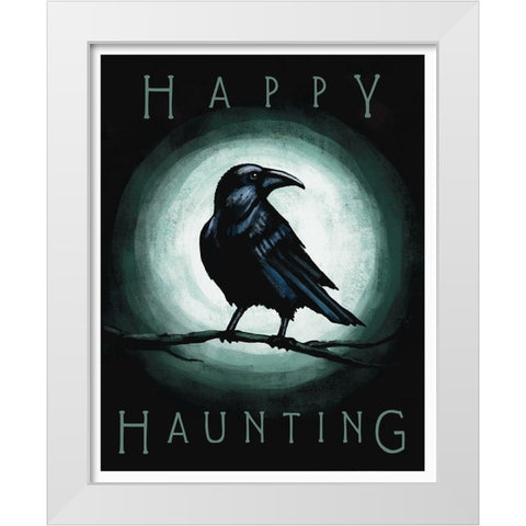 Happy Haunting White Modern Wood Framed Art Print by Tyndall, Elizabeth